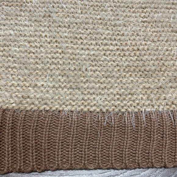 Apt. 9 Turtleneck Open Side Poncho Cream Tan Beige One Size Fits Most - Picture 10 of 12